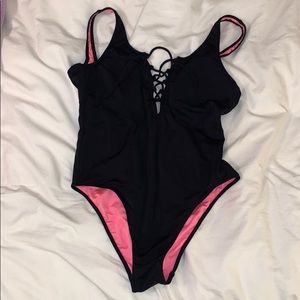 Pink Black one piece